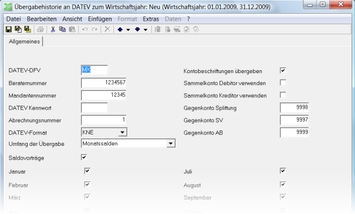 XBA Schnittstelle DATEV RW